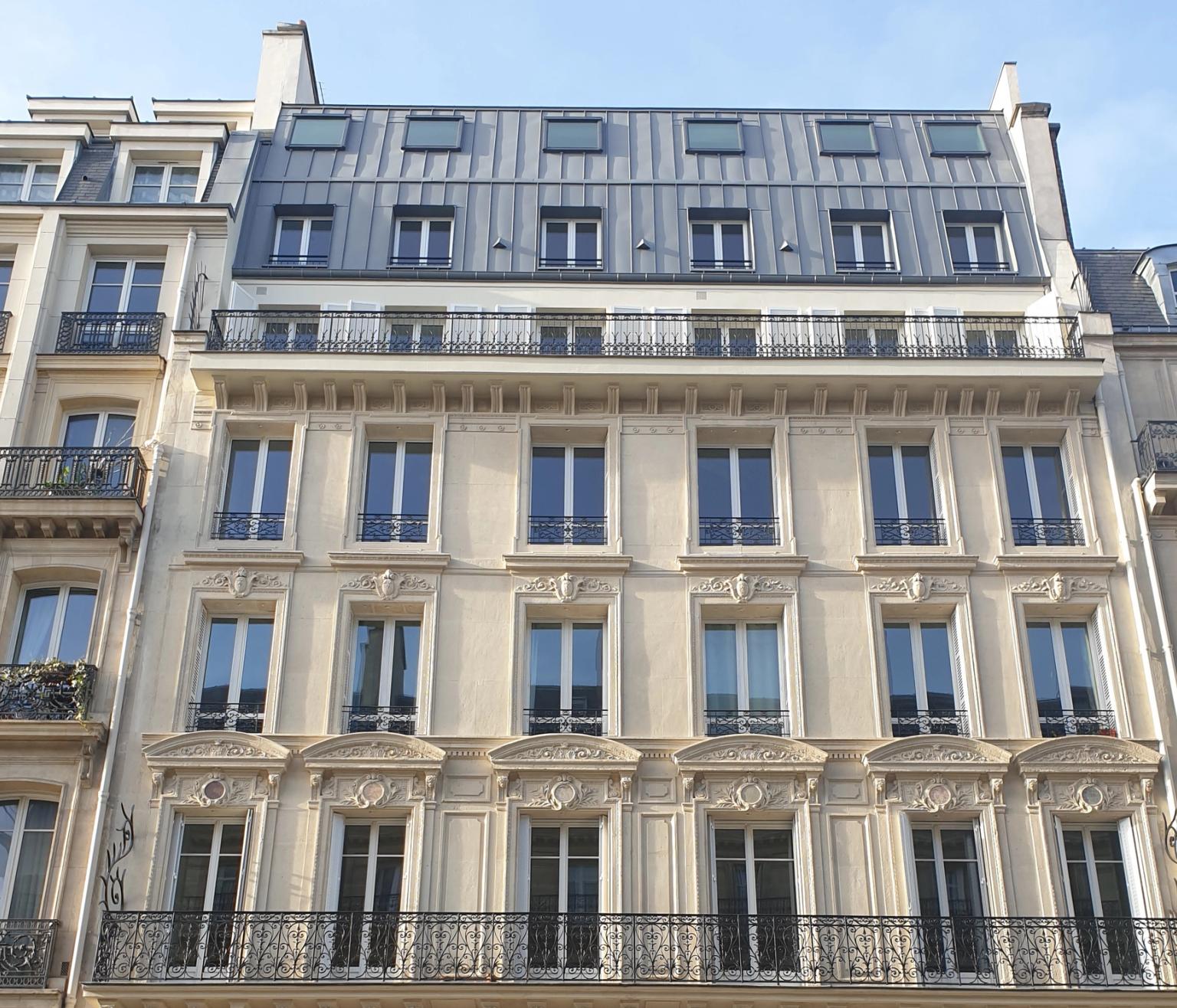 façade de l'immeuble rue de Rome