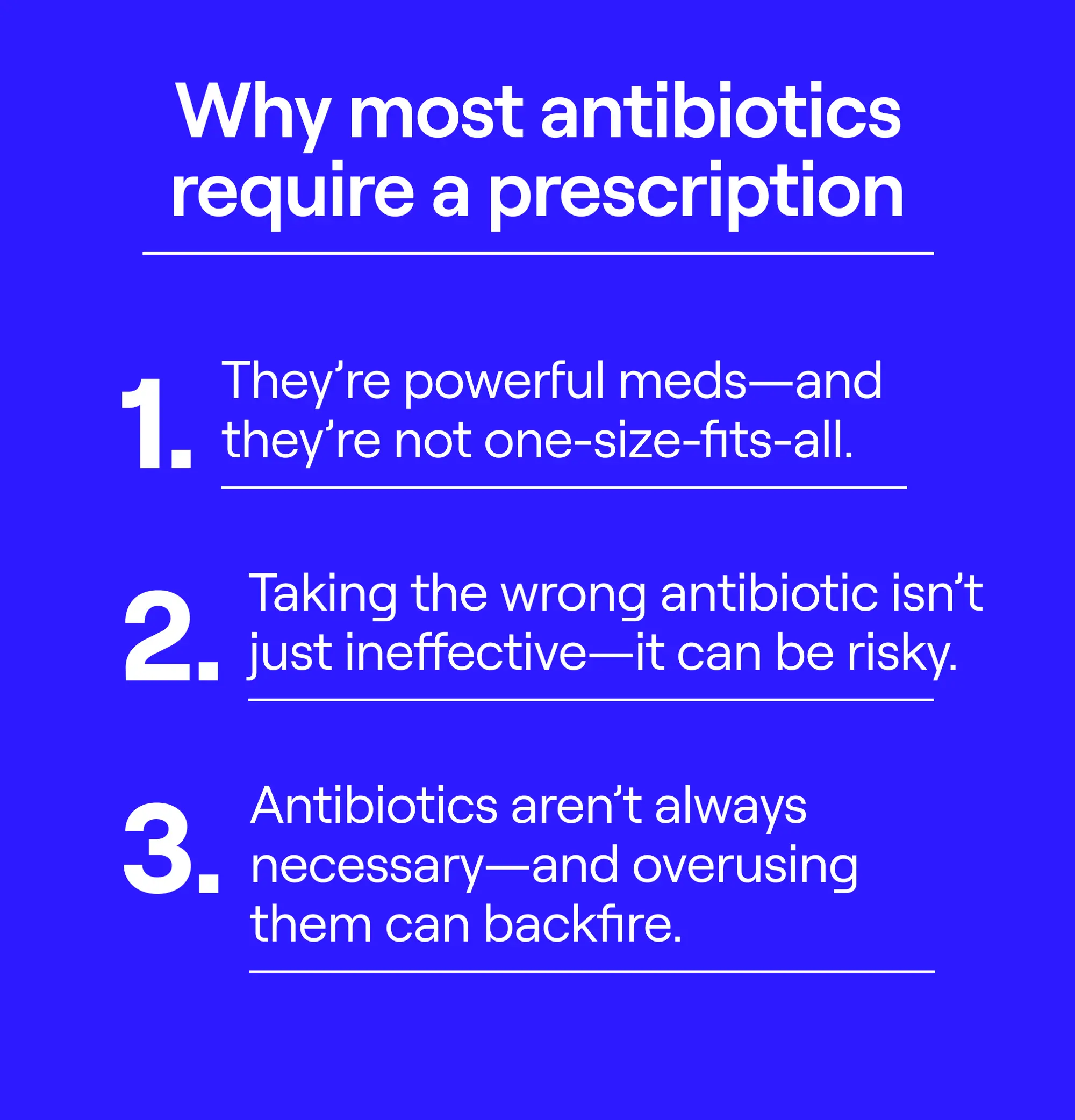 Why most antibiotics require a prescription