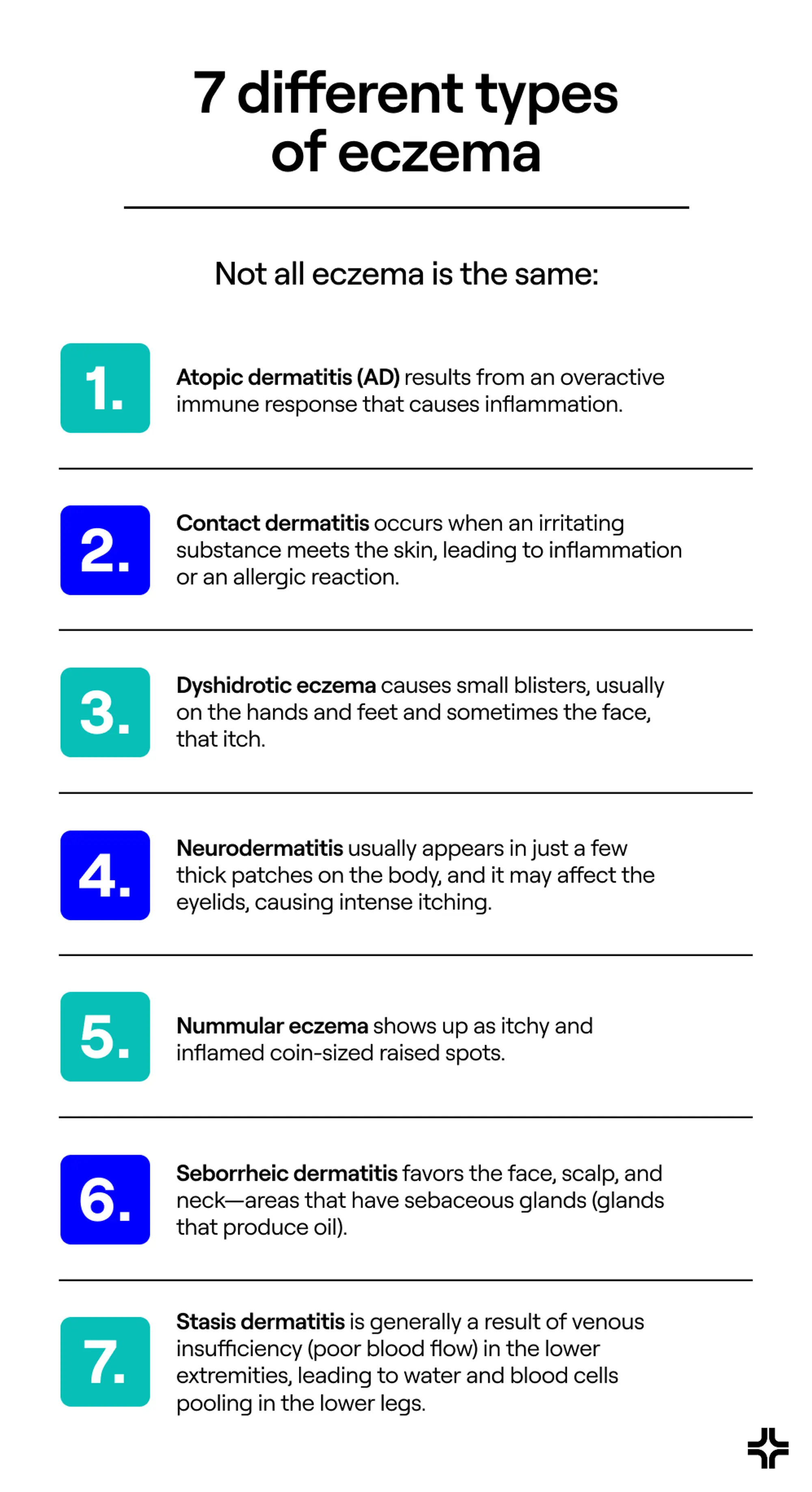 The 7 different types of eczema