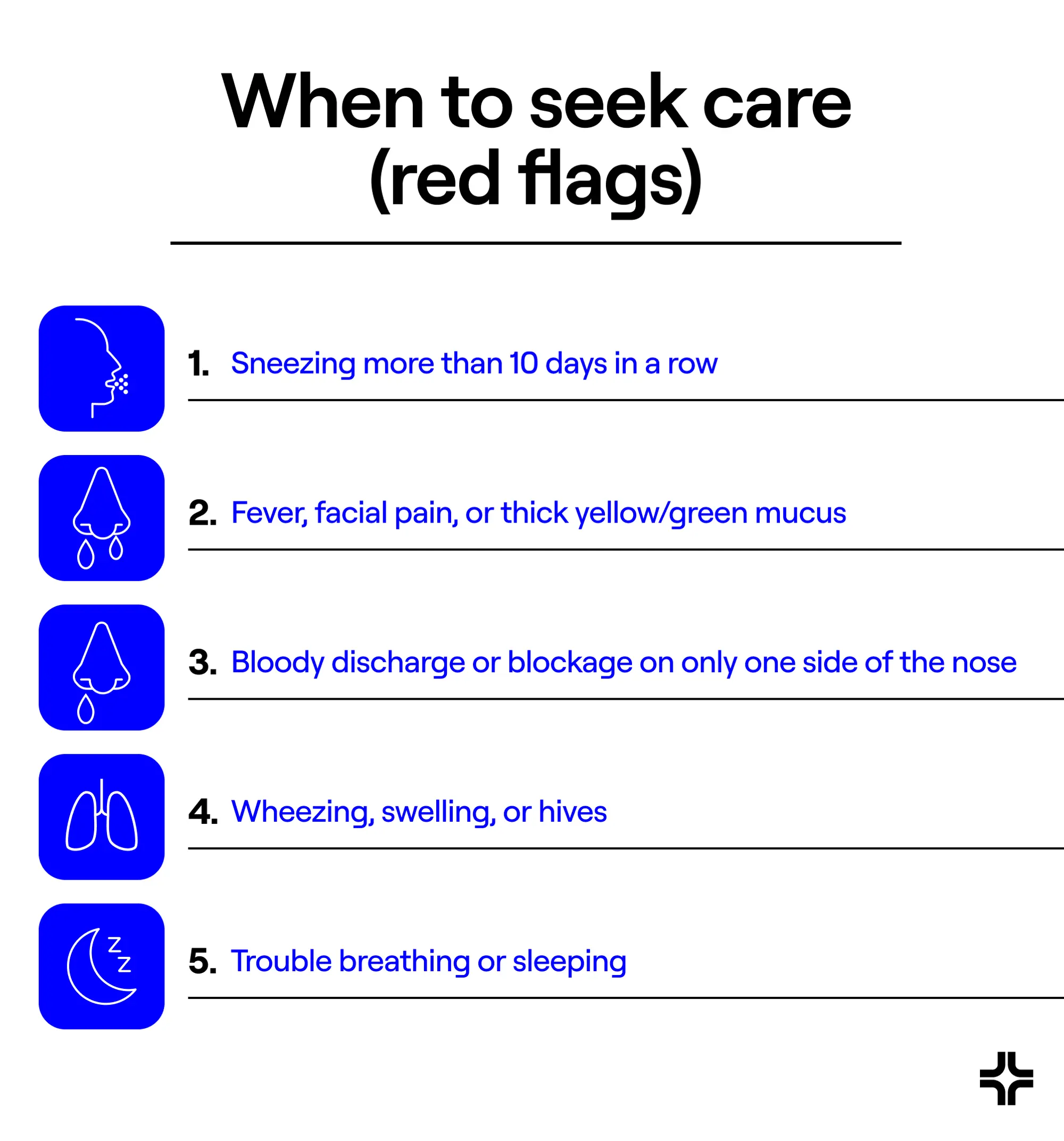 Sneezing red flags