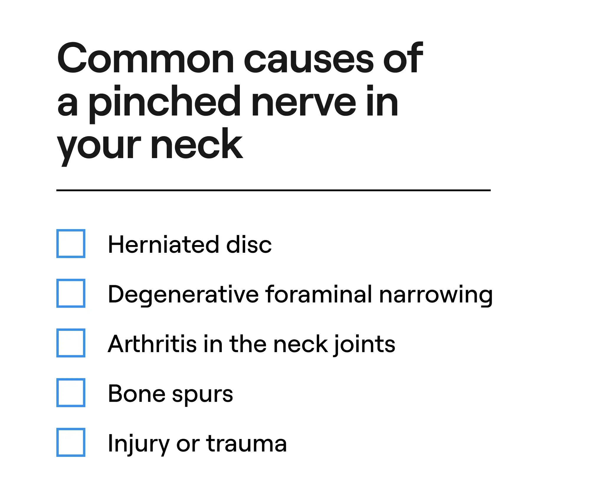 Common causes of a pinched nerve
