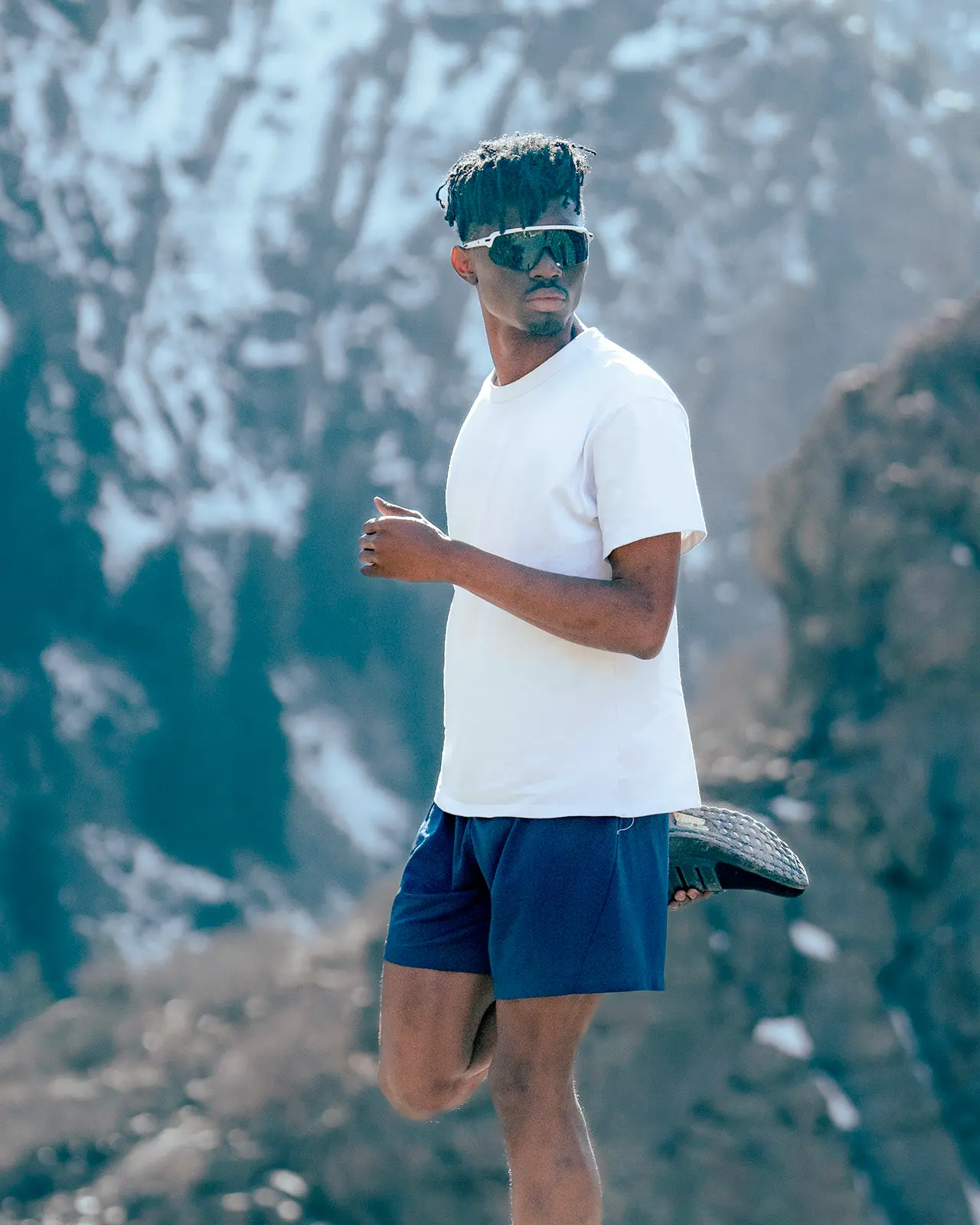 Photo of a man stretching