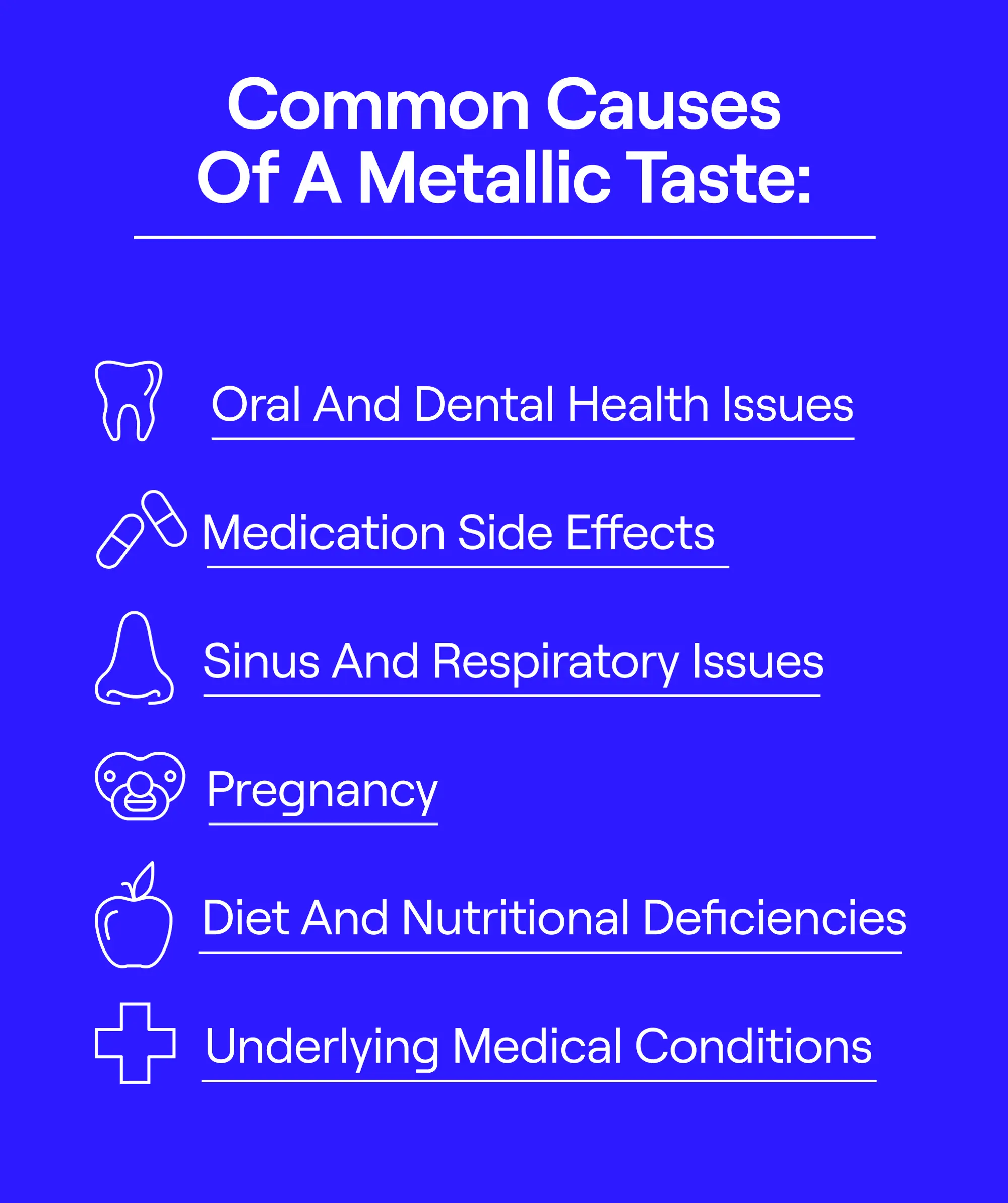 Common Causes Of A Metallic Taste