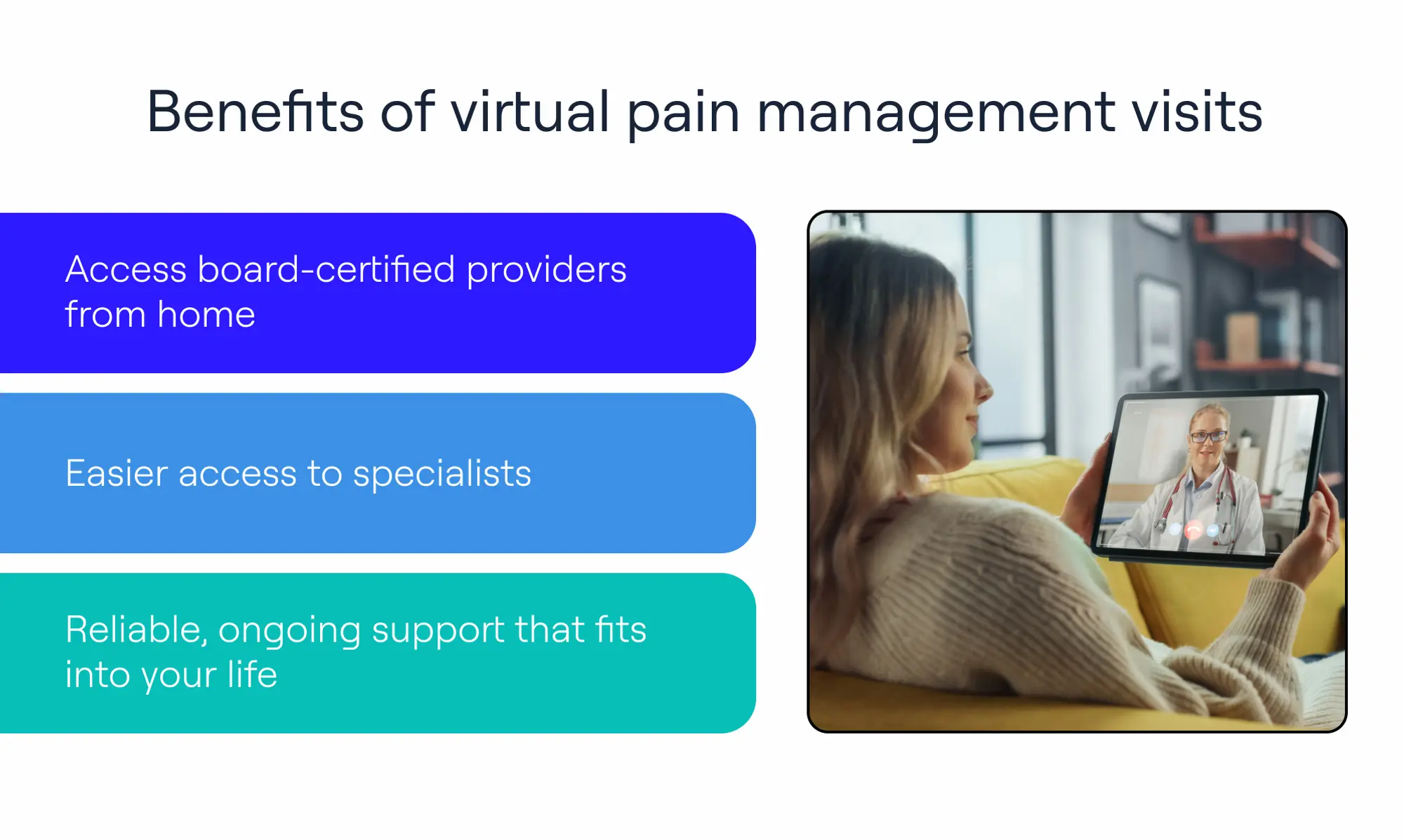 Benefits of virtual pain management visits