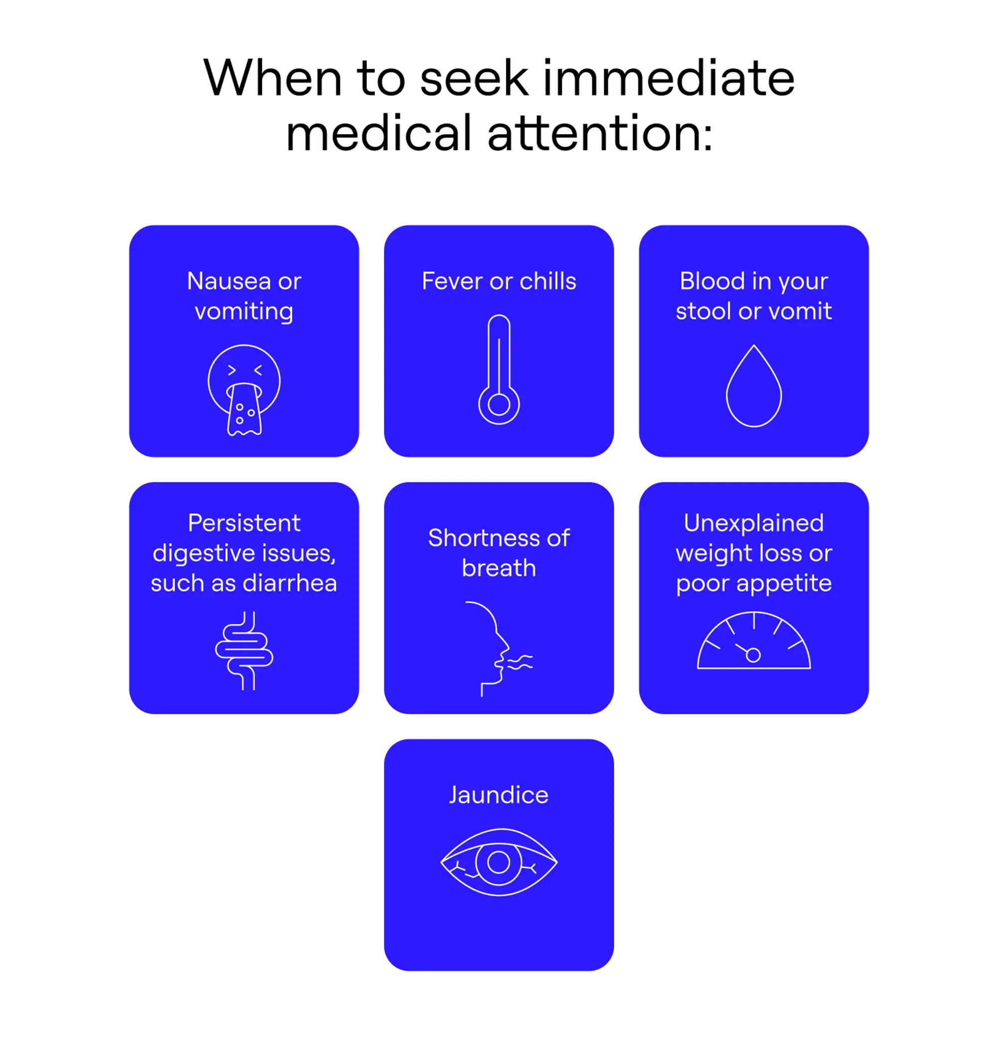 When to seek immediate medical attention