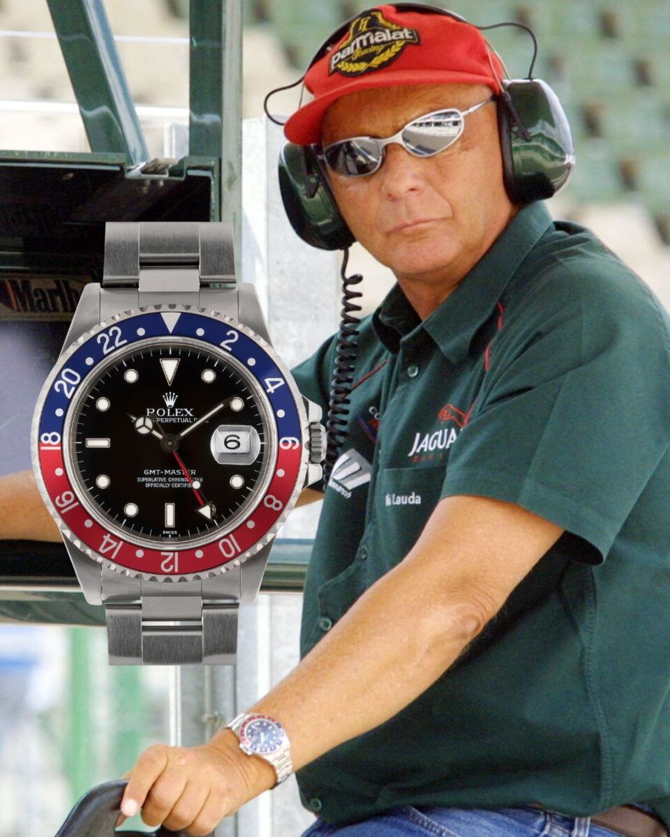 Niki Lauda

Rolex GMT-Master "Pepsi" Ref. 16700