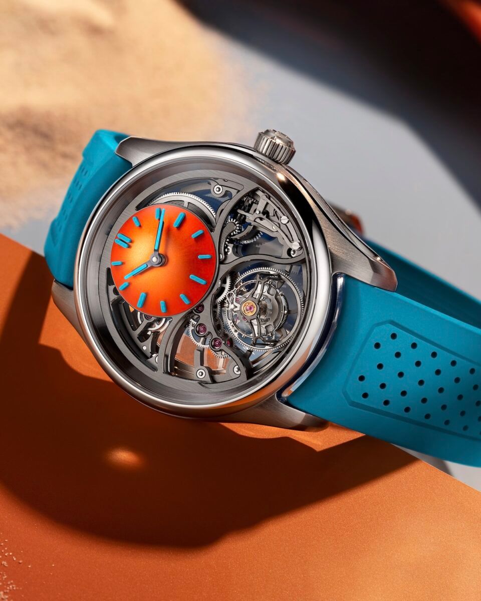 summer watches H. Moser & Cie. Pioneer Cylindrical Tourbillon Spiced Aqua