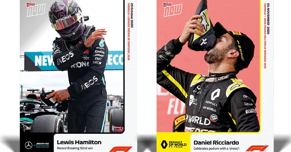 rare f1 trading cards eBay Formula 1 auction highlights Lewis Hamilton, rare F1 cards