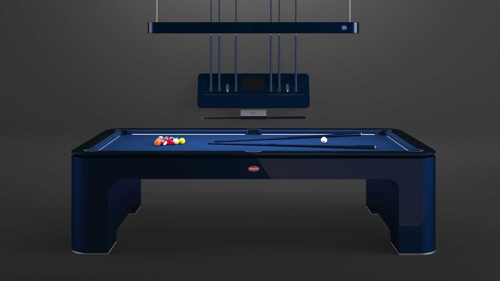 Bugatti presenta su mesa de billar para yates: tecnología que compensa el balanceo del mar