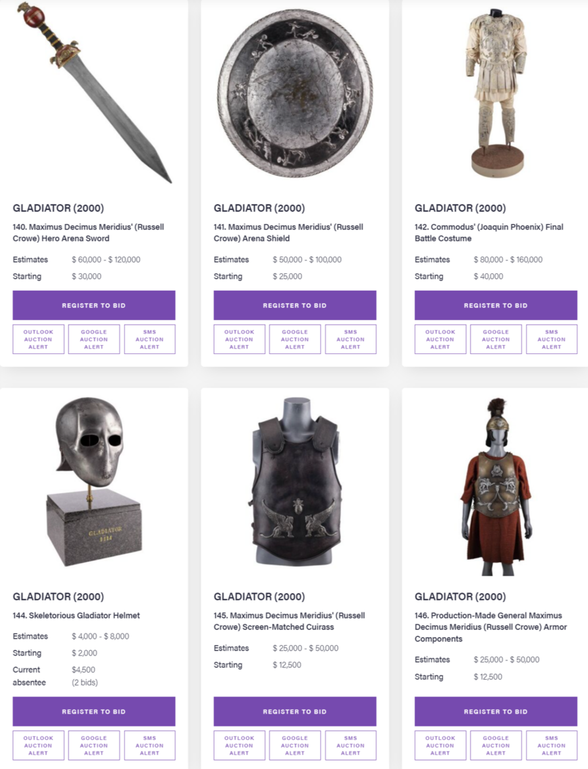 Russell Crowe's 'Gladiator' Armour & Sword Are Up For Grabs
Propstore Auction
