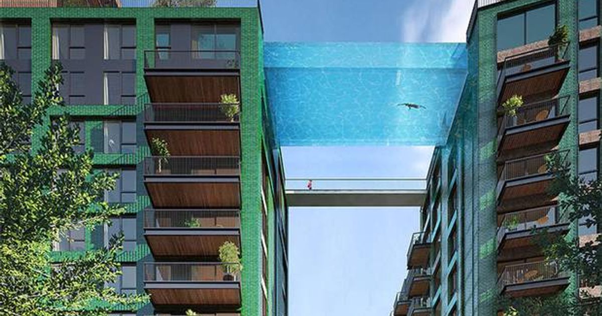 Skydiving Pool Swimming Through The Air: London's First Sky Pool — Boss Hunting