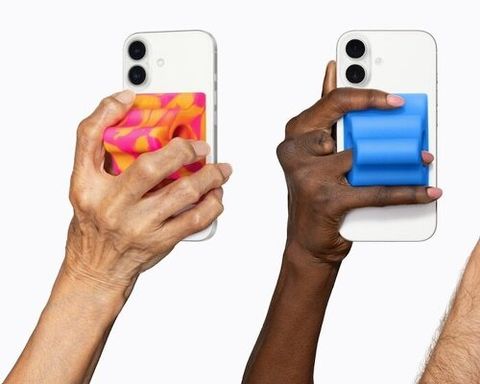 this sculptural iphone grip puts accessibility first by challenging the default smartphone form