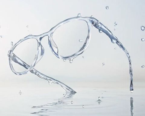 heatherwick studio turns rippling water into sculptural eyewear for JINS