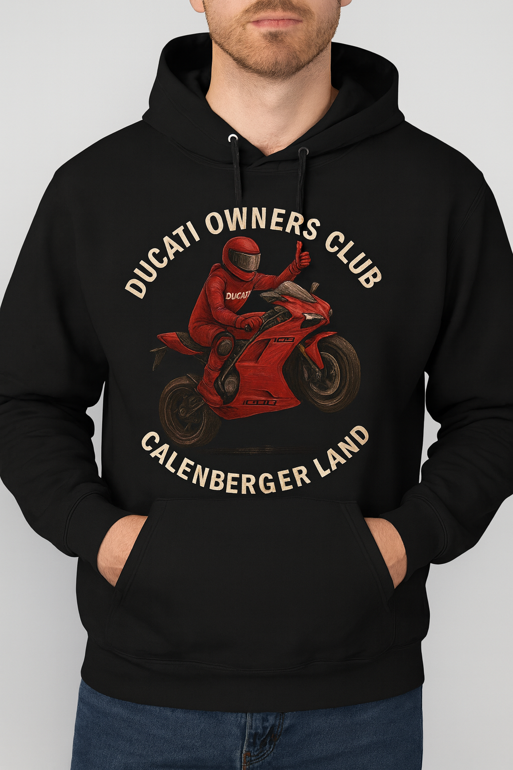 hoodie mit print