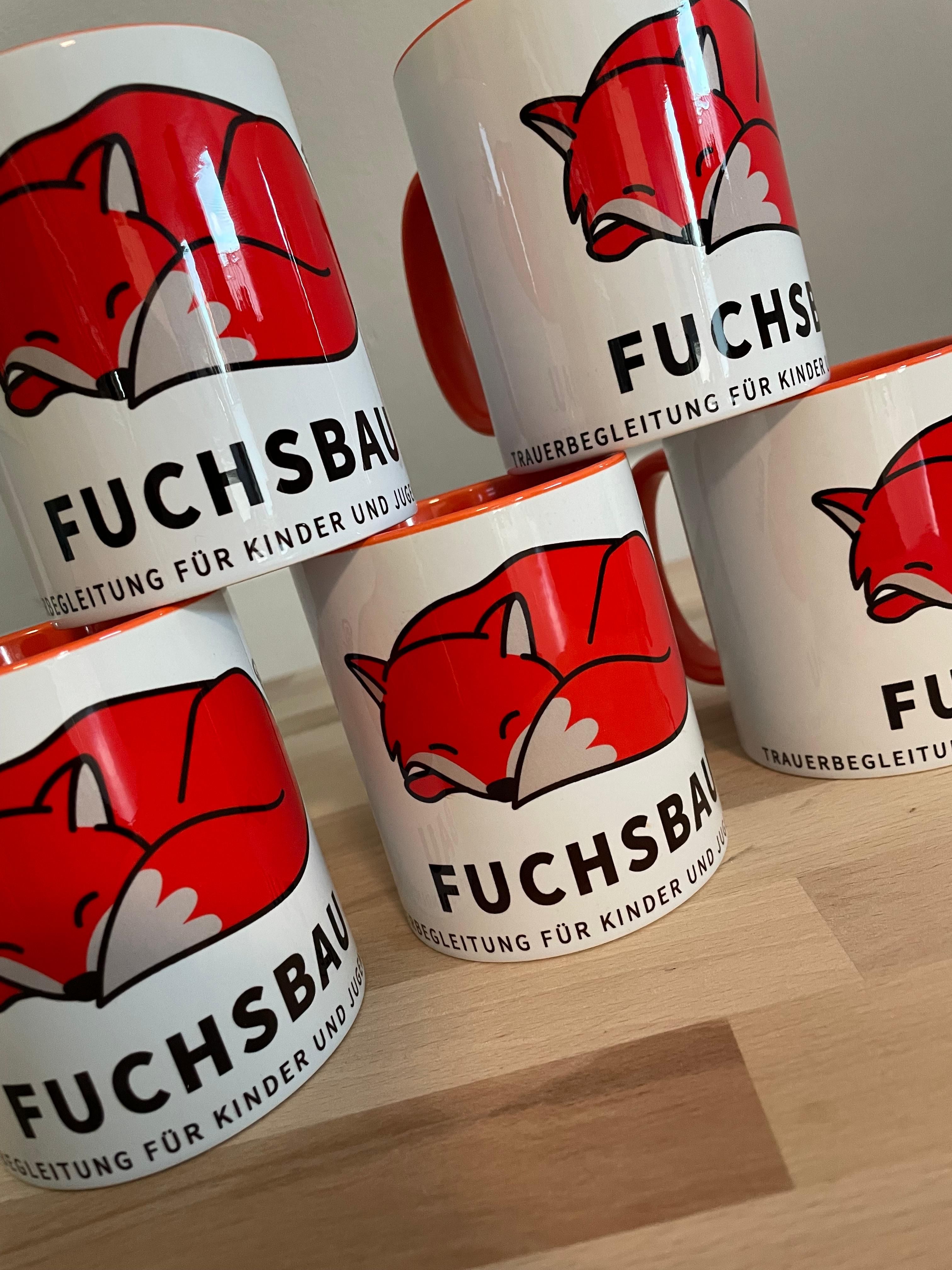 bedruckte Tassen für Fuchsbau