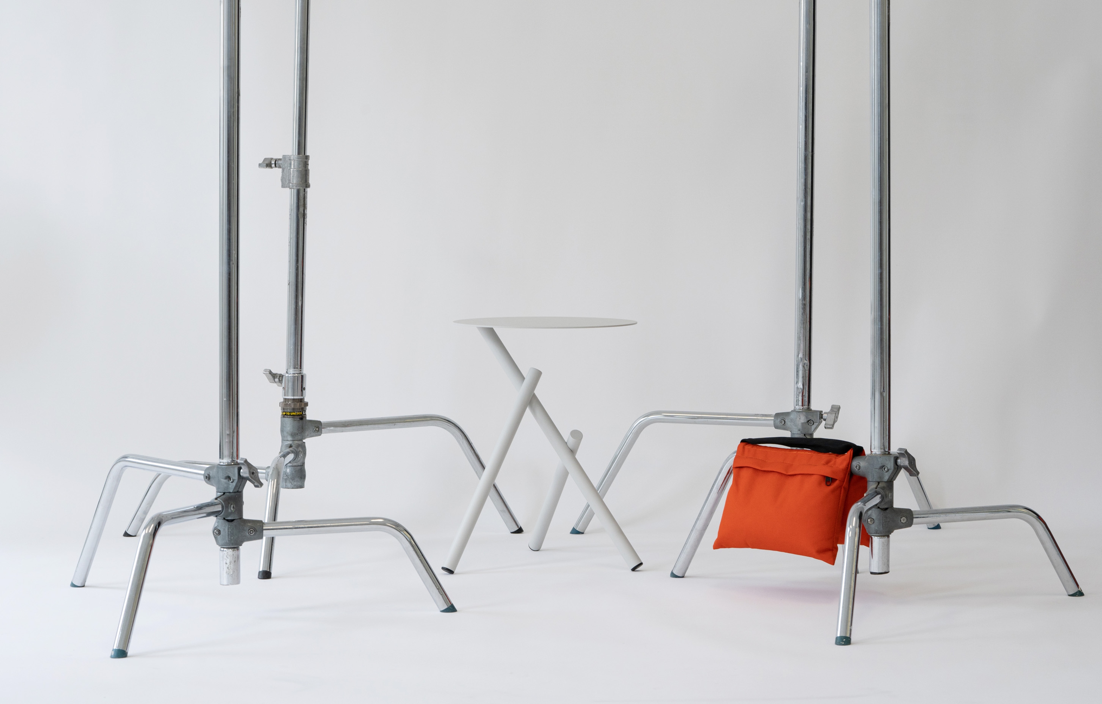 sticks table in white