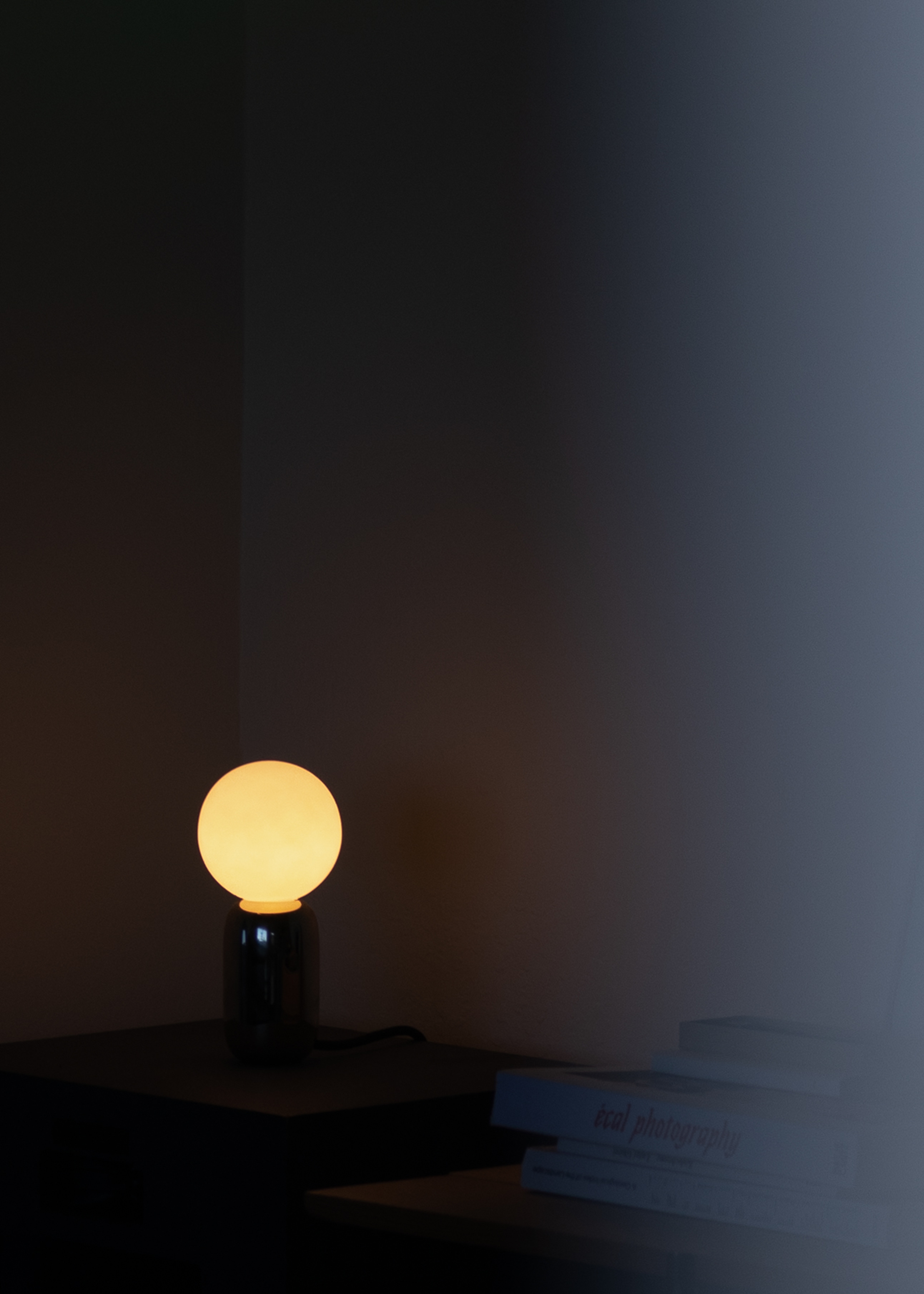 Bubble lamp in the evening