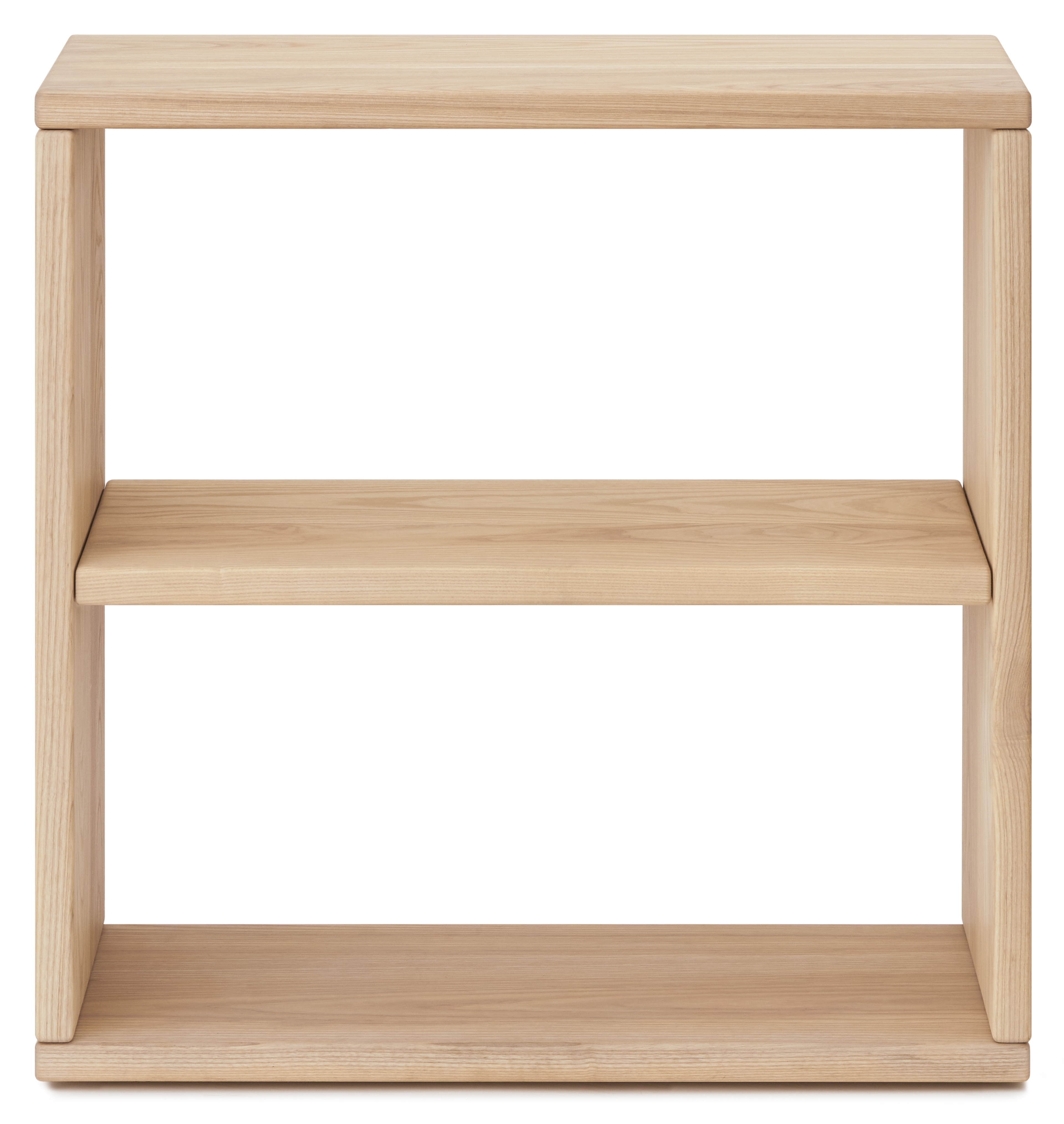Block shelf front view on white