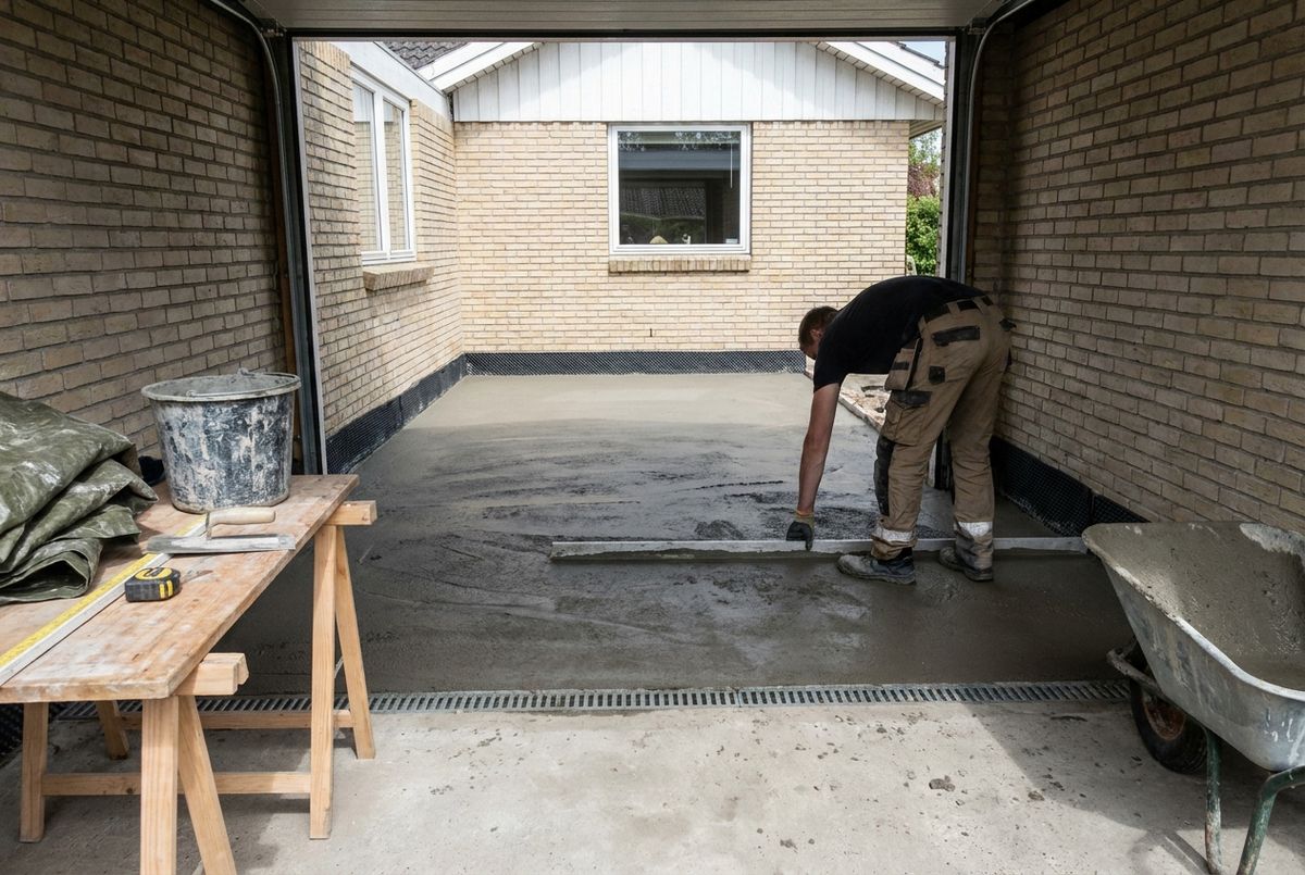 Betongulv garage
