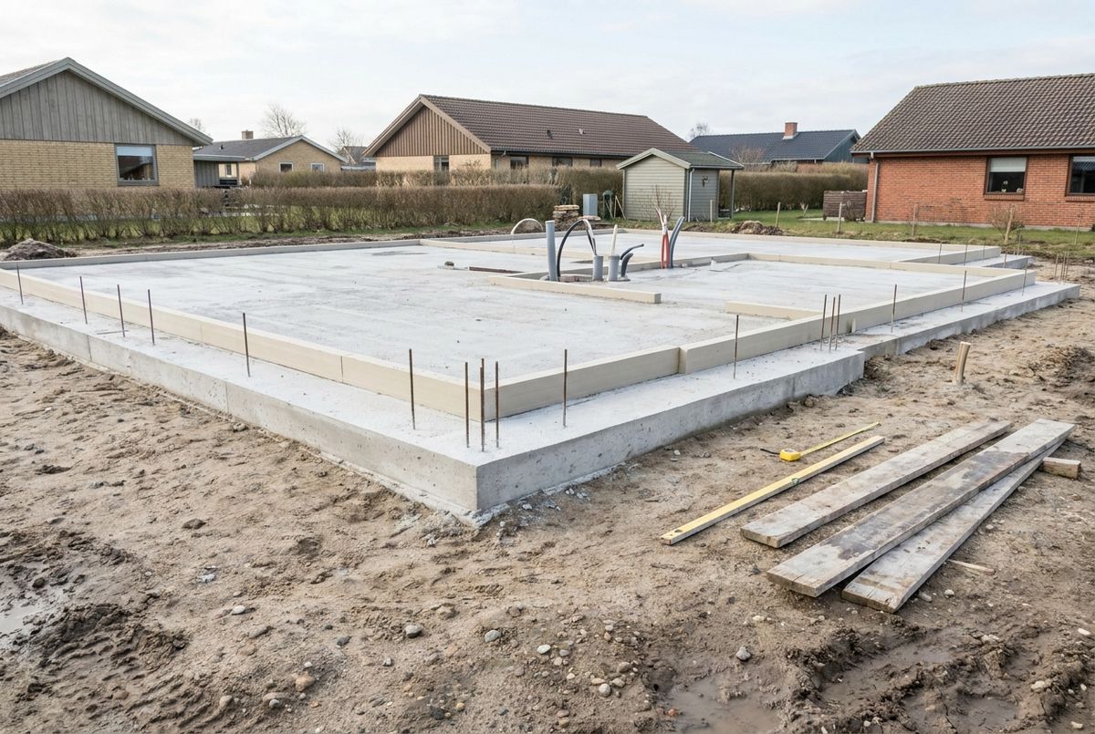 Fundament til hus