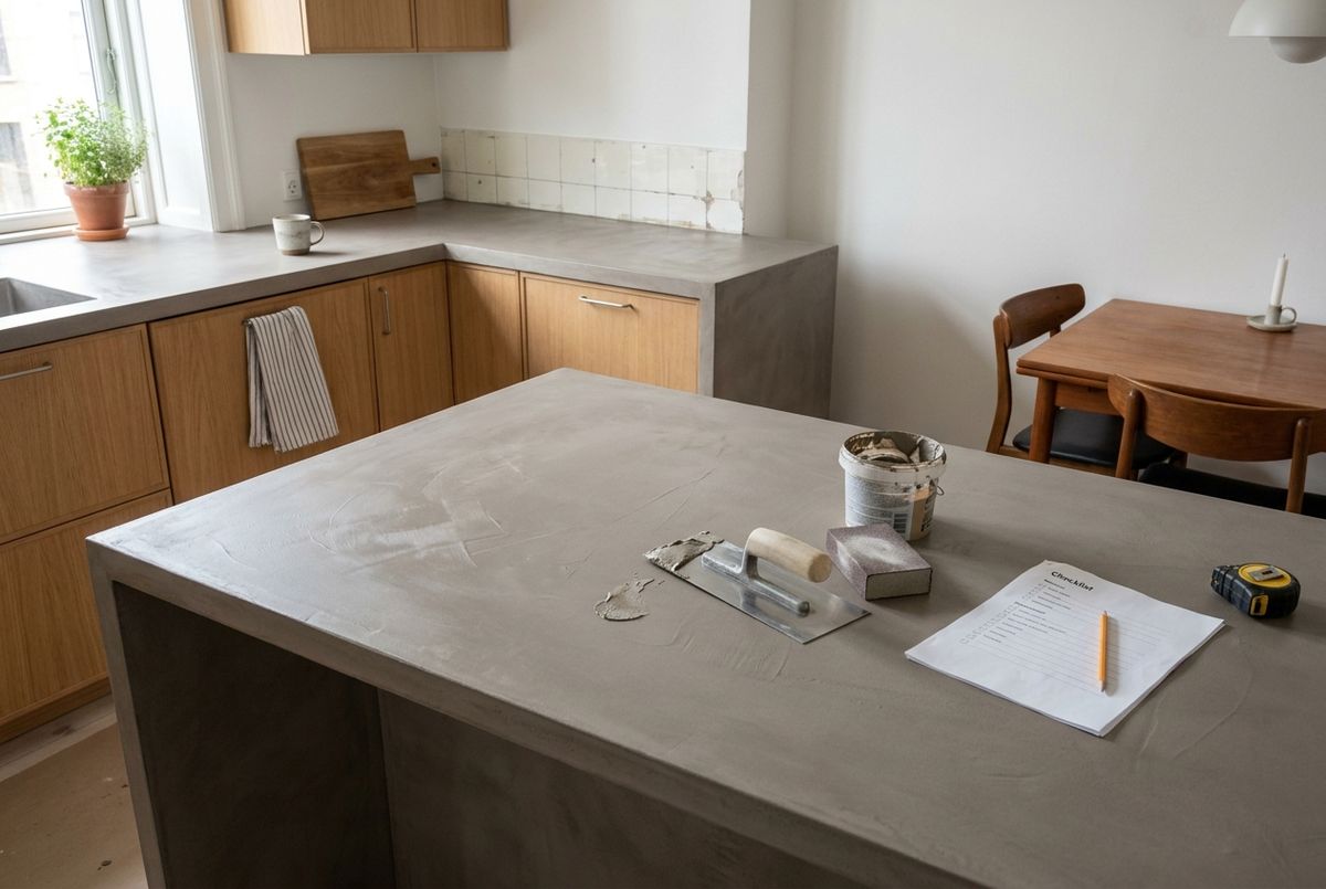 Microcement køkken