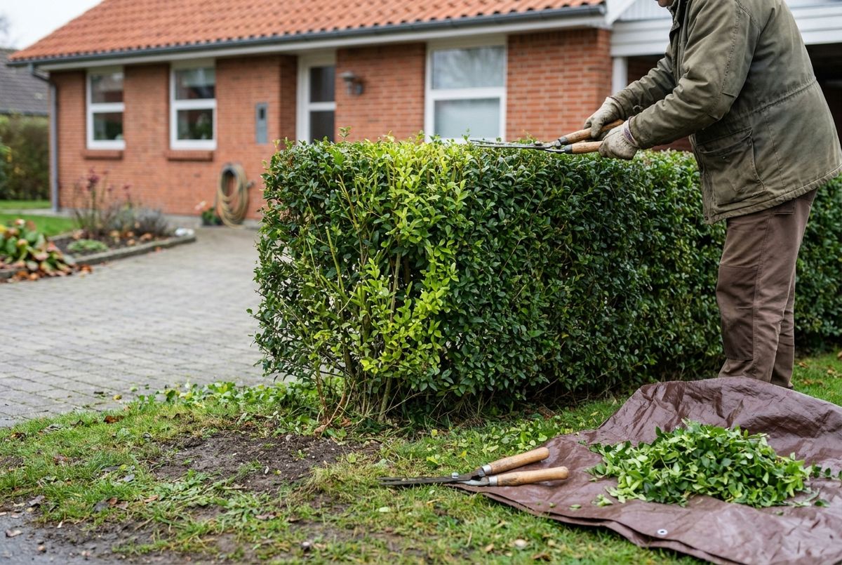 Beskæring af ligusterhæk