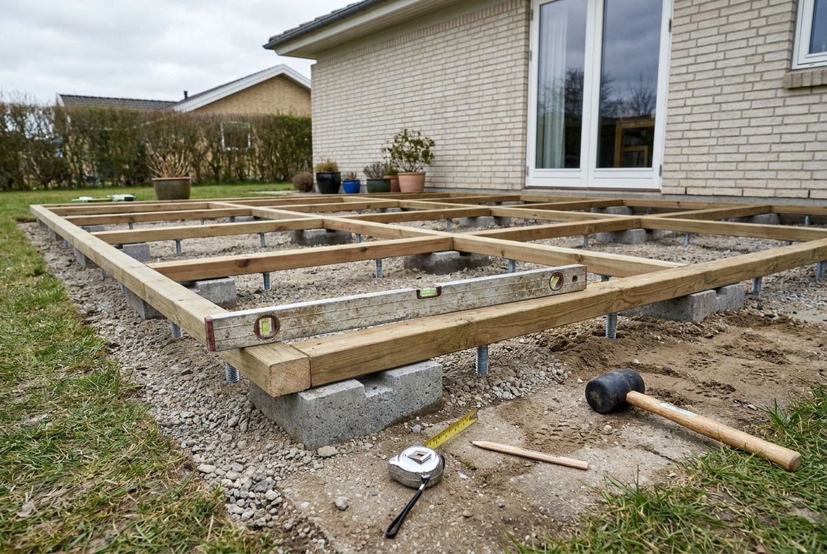 Træterrasse fundament