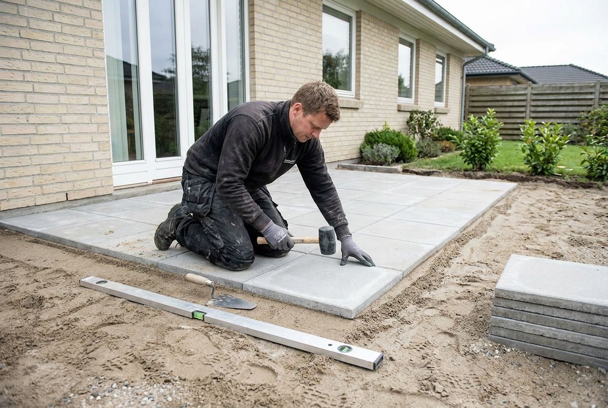 Fliselægning udendørs