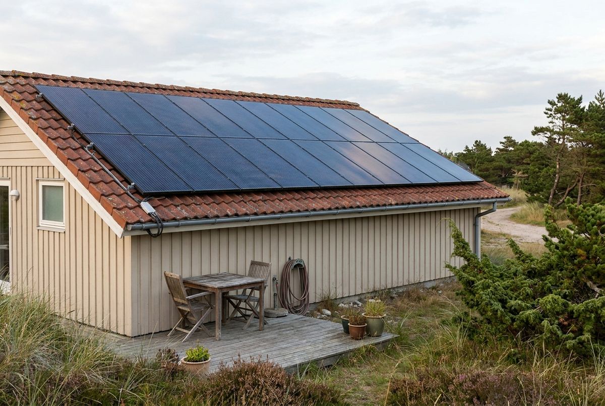 Solceller til sommerhus