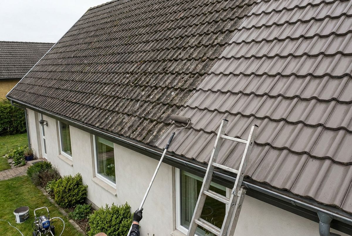 Maling af betontagsten