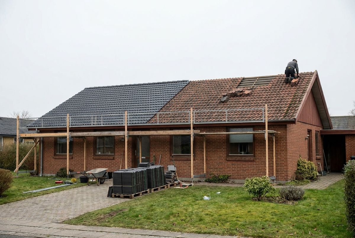 Nyt tag på 70'er hus