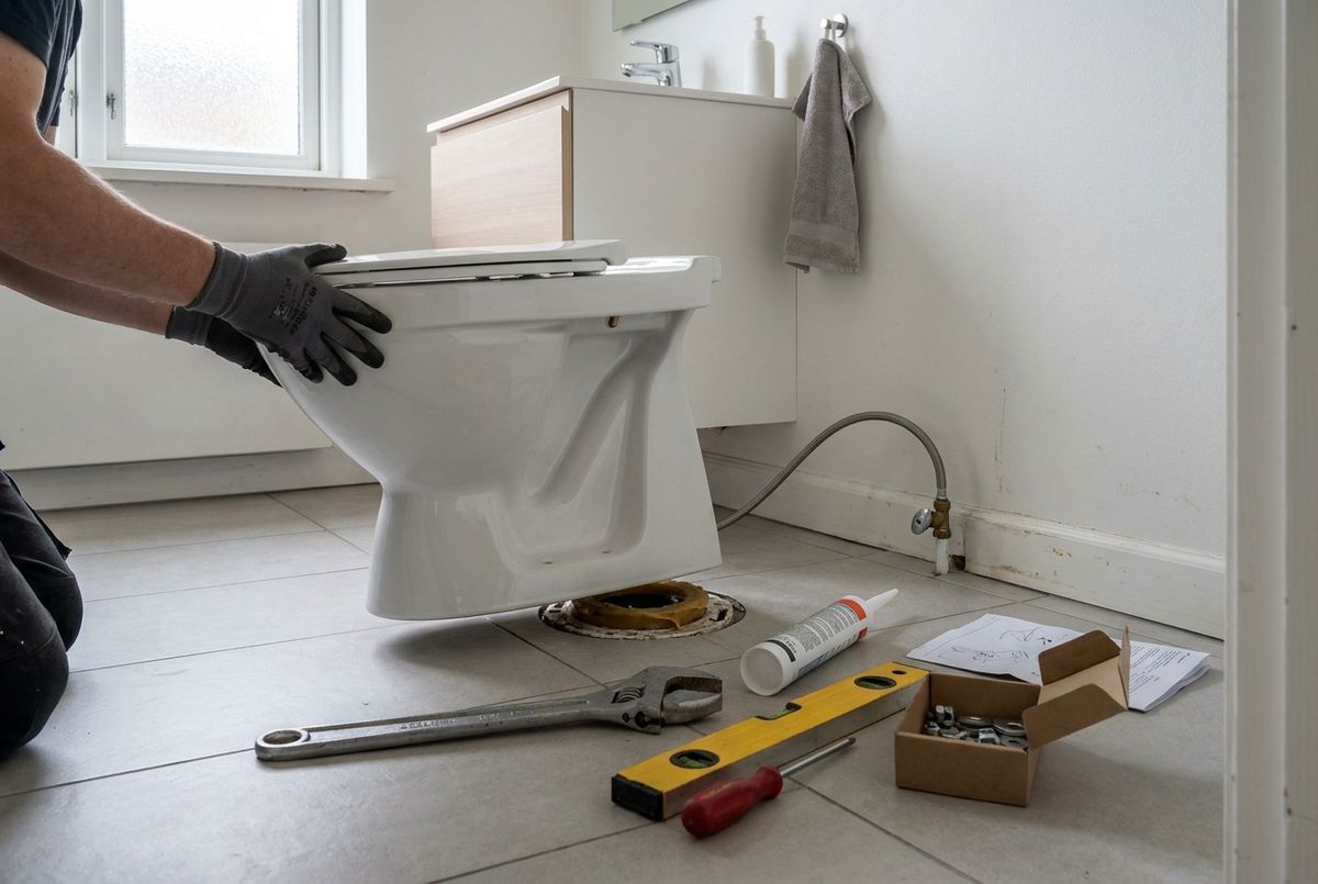Montering af toilet