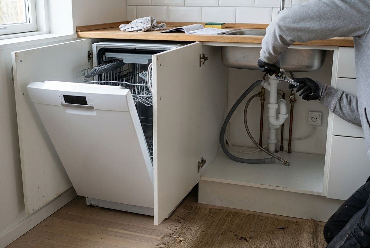 Installation af opvaskemaskine