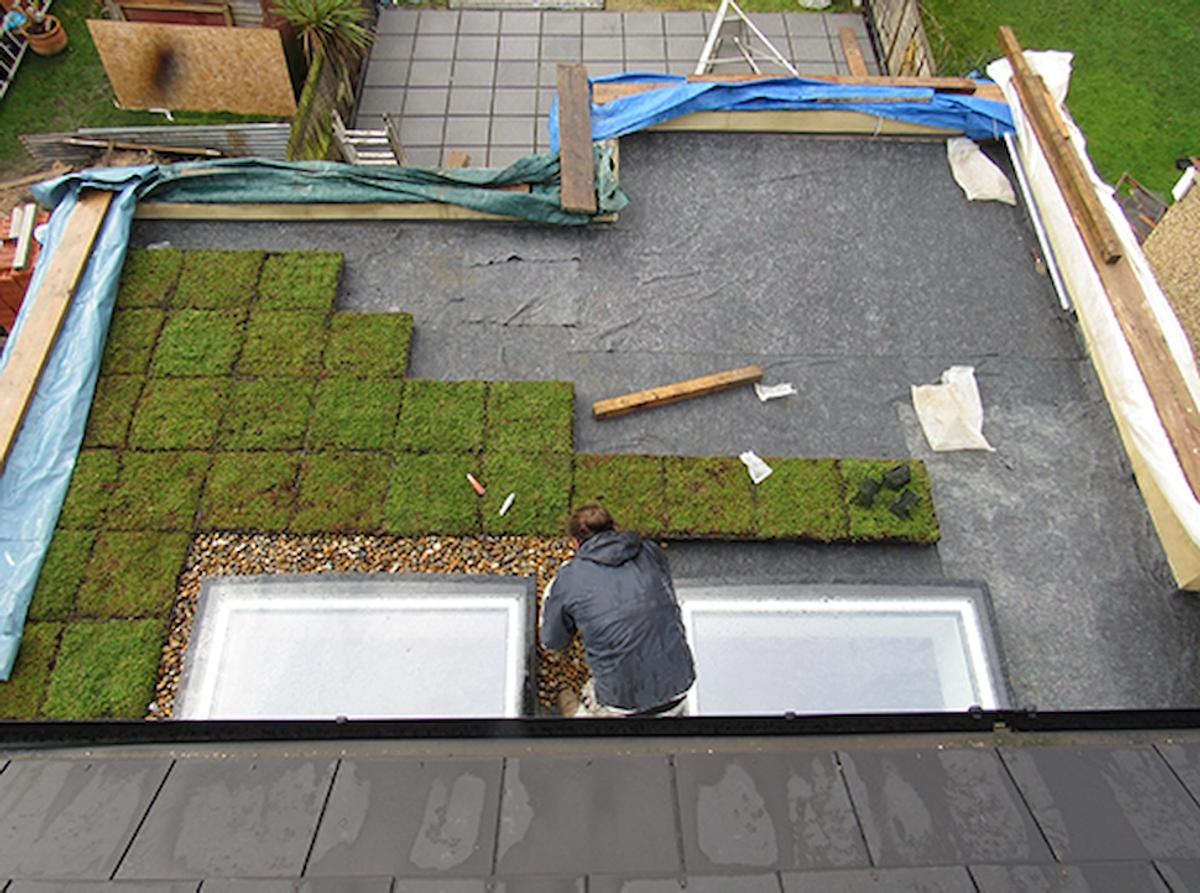 Installation af sedumtage