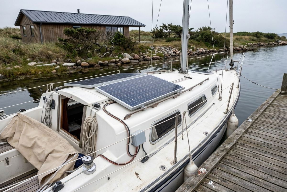 Solceller til båd