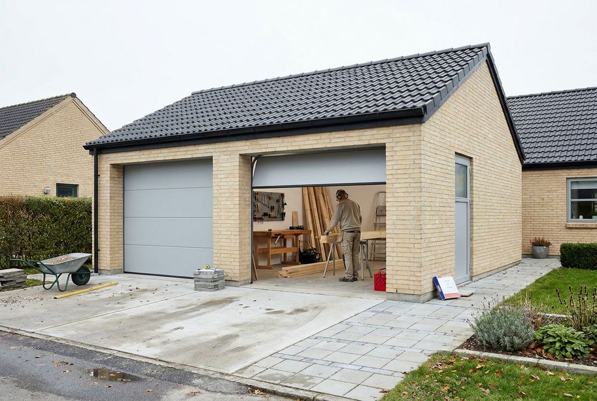 Byg dobbelt garage med værksted
