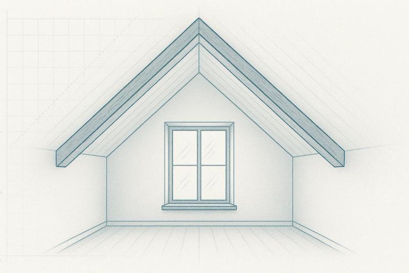 illustration af loft til kip