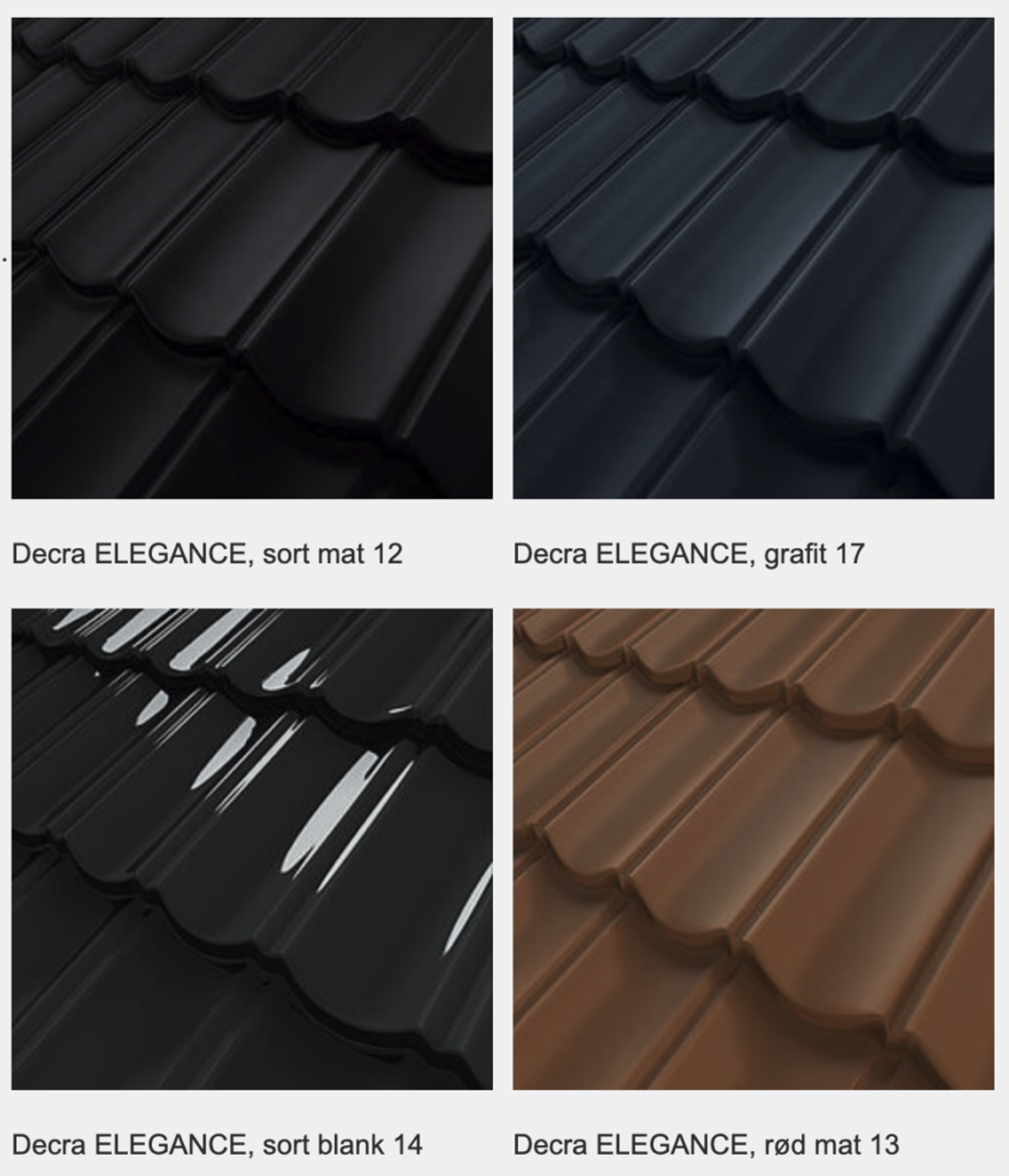 Decra Elegance Farver