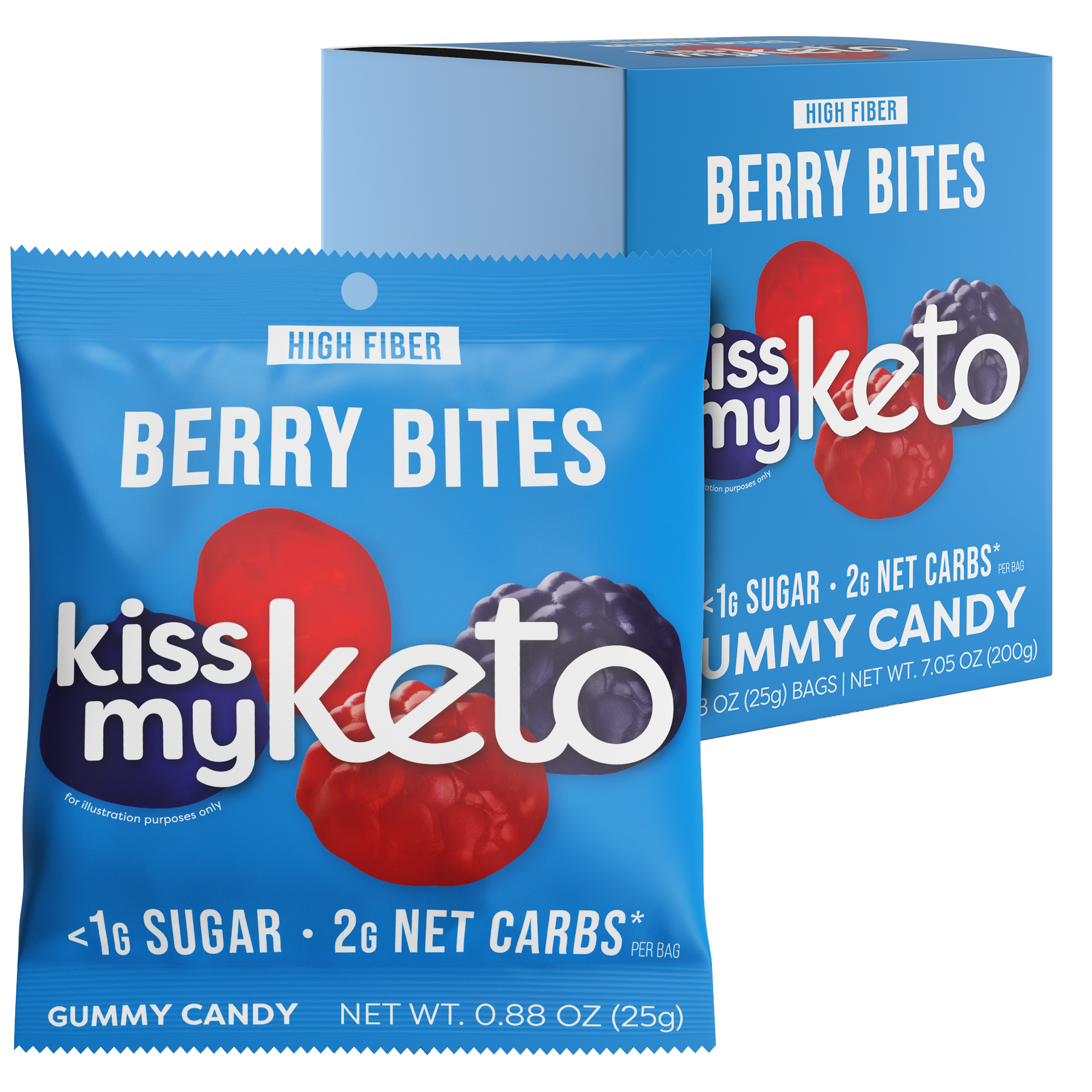 Fruity Gummy Bears, Keto Gummies, High Fiber, Low Sugar, Smart