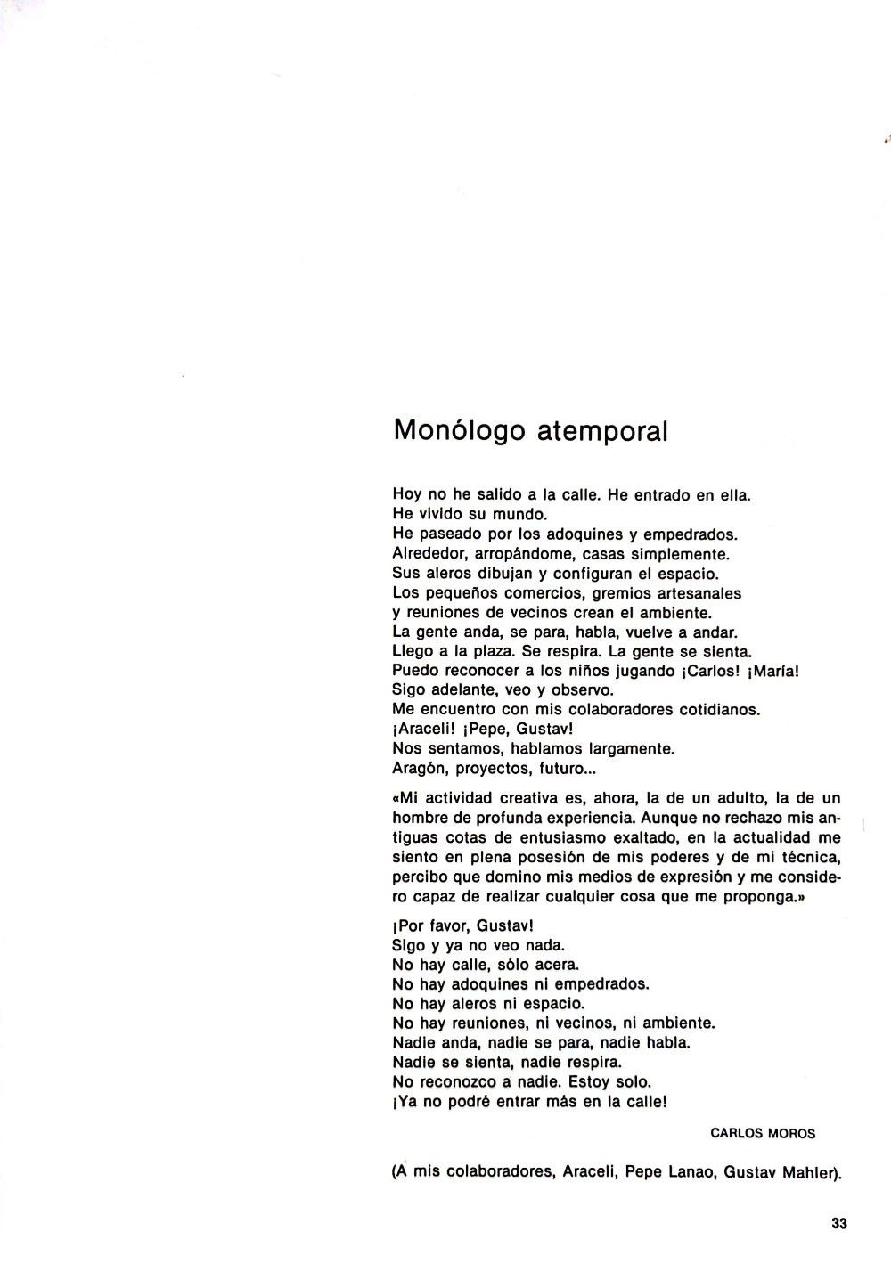 Monólogo Atemporal