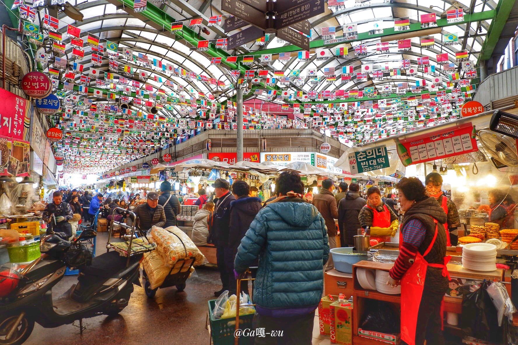 Shop and snack your way through Myeongdong and Gwangjang Market.