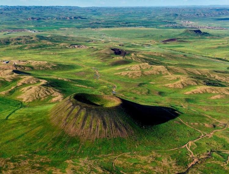 Volcanic terrain: Wulanhada volcanoes& craters