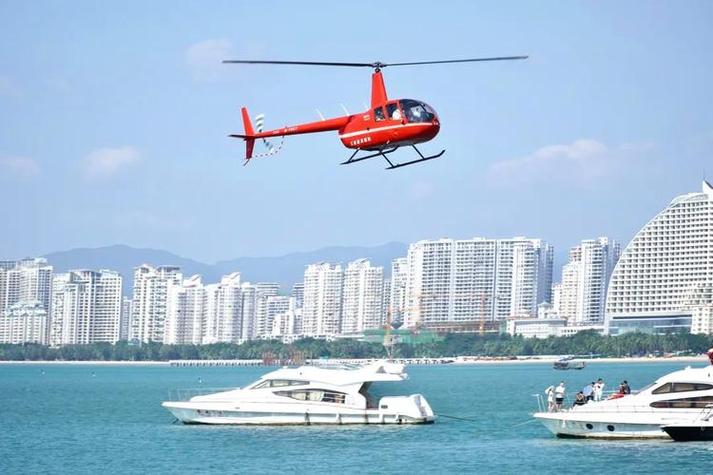 Soar over Sanya with a thrilling helicopter ride.