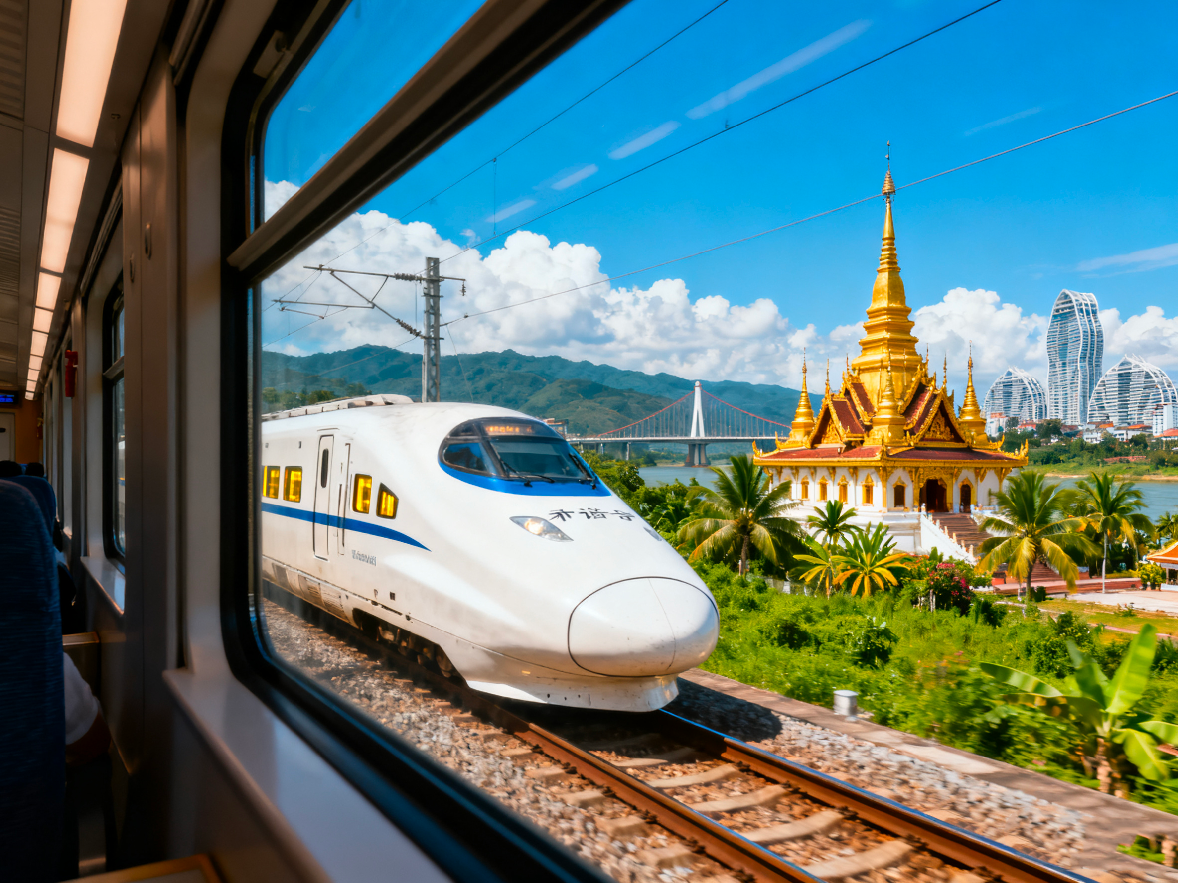 🚄 Cross-Border High-Speed Rail: Experience the ease and novelty of international travel by bullet train from Laos to China.