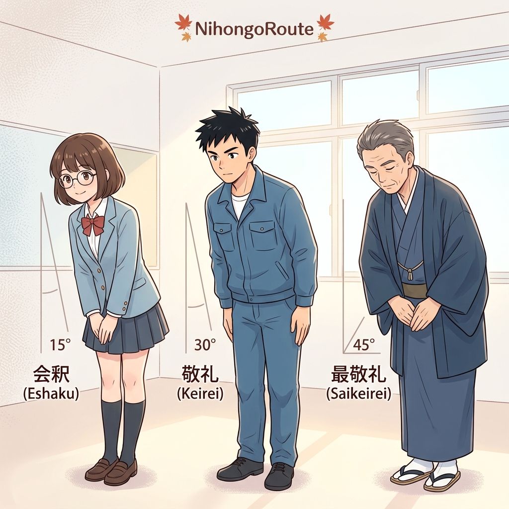Ilustrasi Pelajaran: Budaya Membungkuk di Jepang: Kapan, Bagaimana, dan Mengapa?
