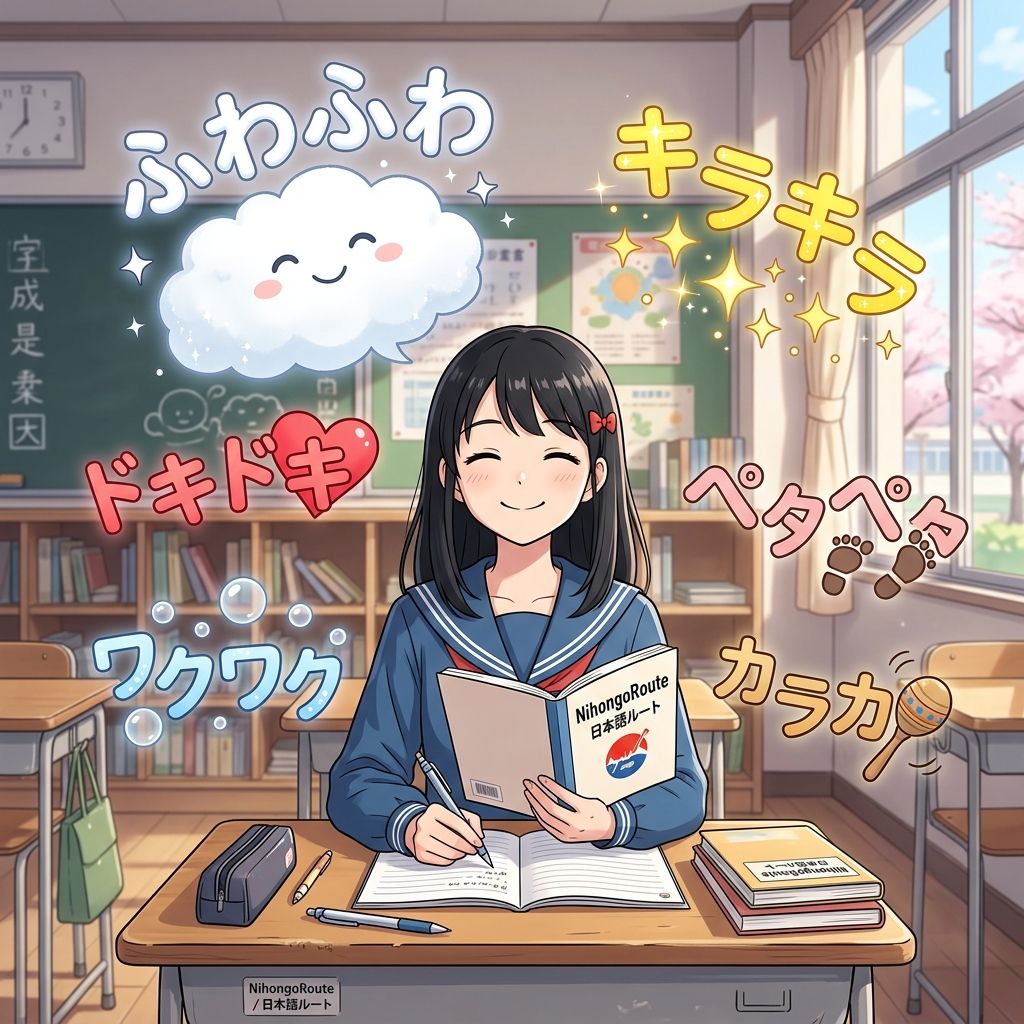 Ilustrasi Pelajaran: Onomatope Jepang: Suara yang Jadi Kata