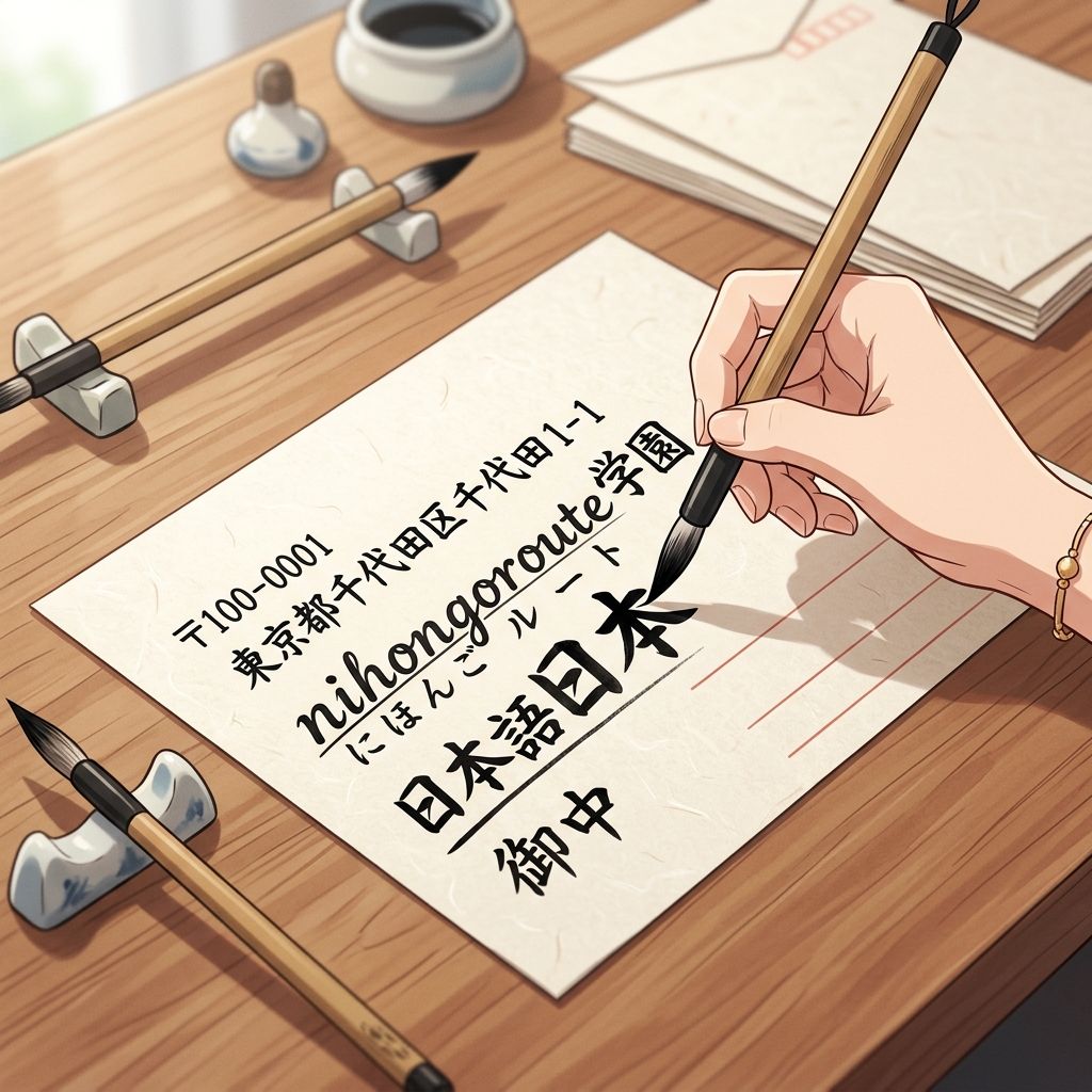 Ilustrasi Pelajaran: Cara Menulis Alamat dan Surat dalam Bahasa Jepang