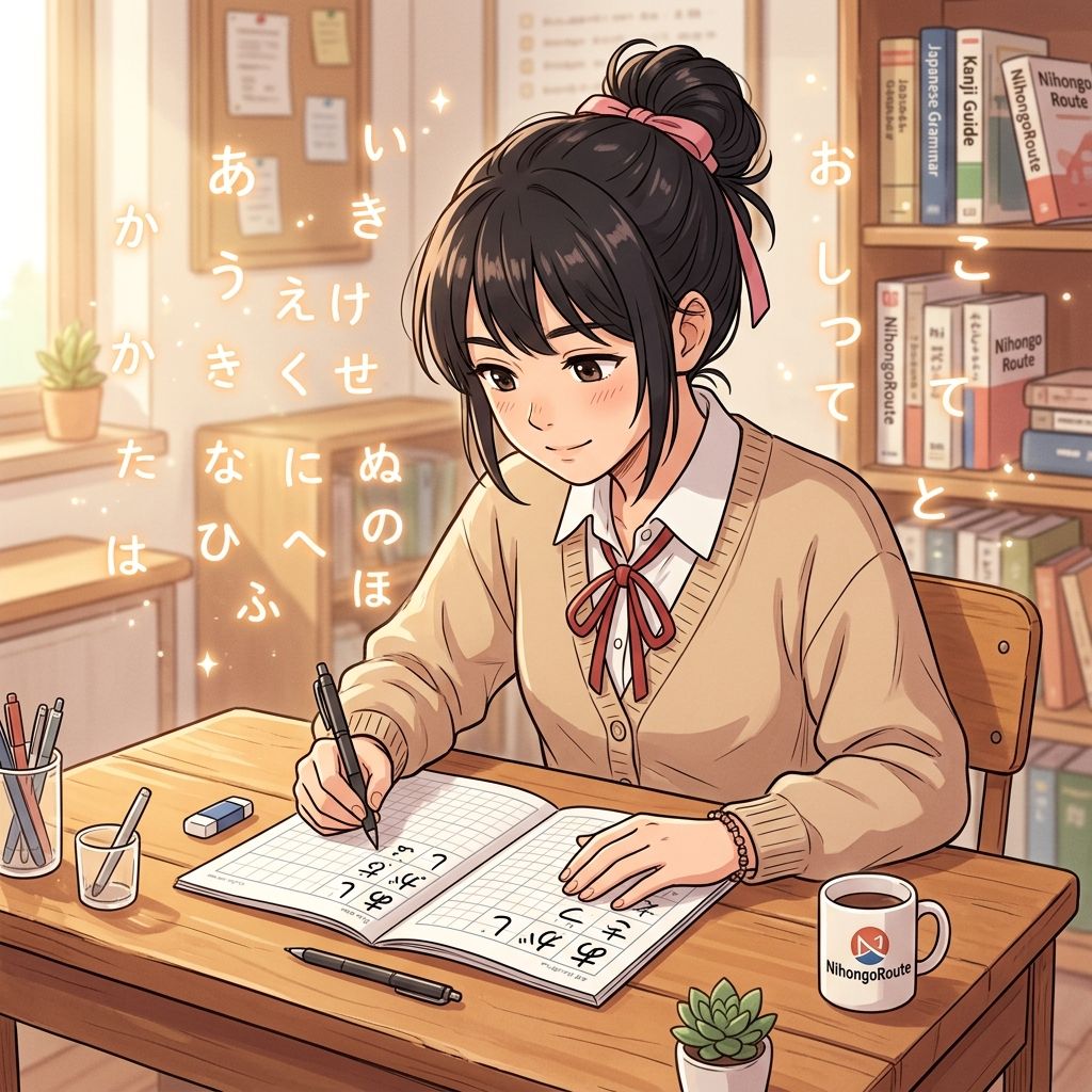 Ilustrasi Pelajaran: Panduan Lengkap Membaca dan Menulis Hiragana