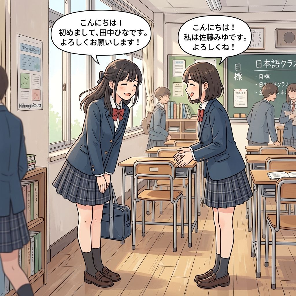 Ilustrasi Pelajaran: Cara Memperkenalkan Diri yang Natural dalam Bahasa Jepang