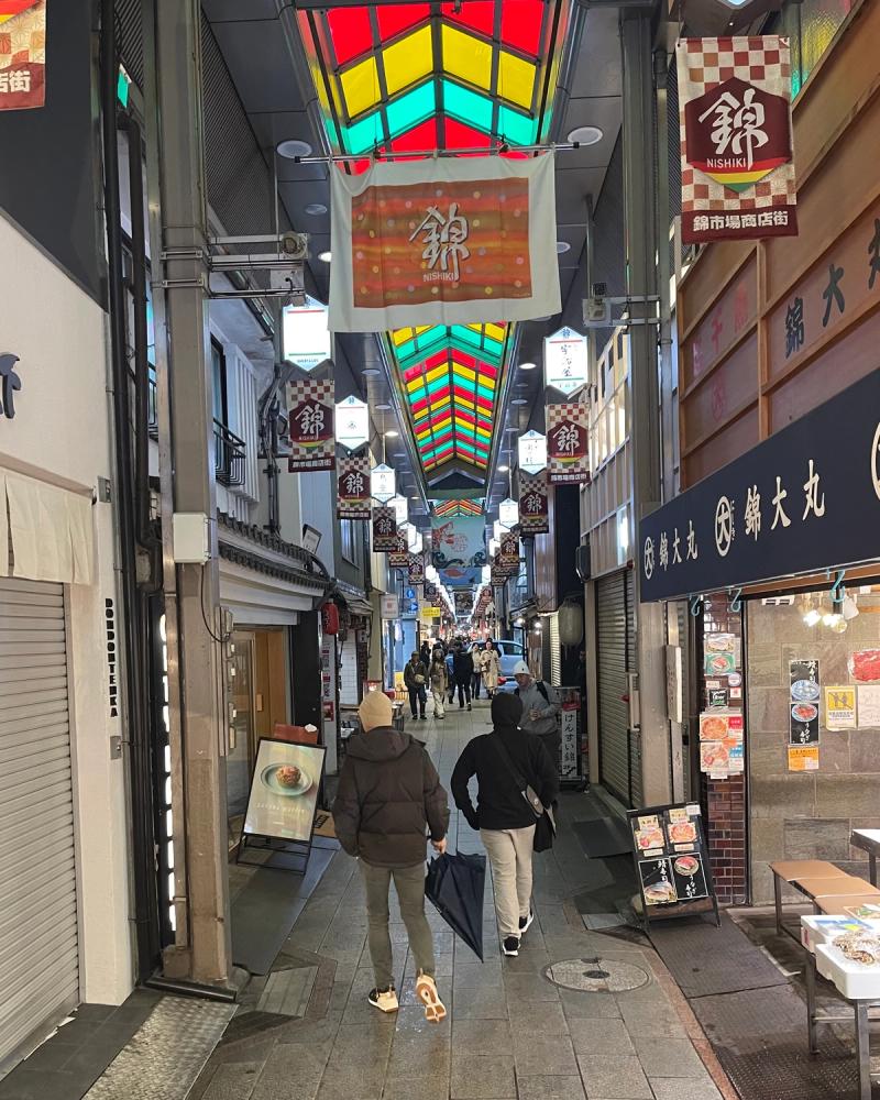 Tight alleys of Nishiki market